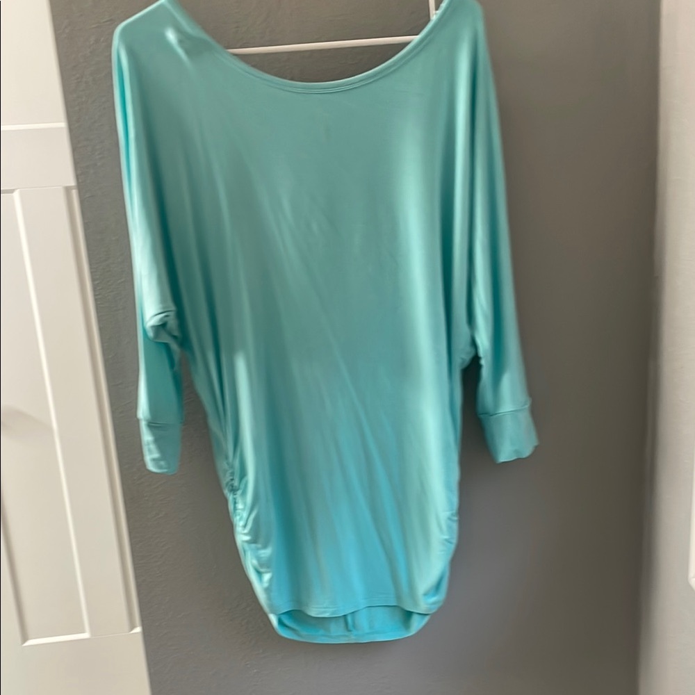 Zenana Outfitters Aqua 3/4 Sleeve Oversized Top